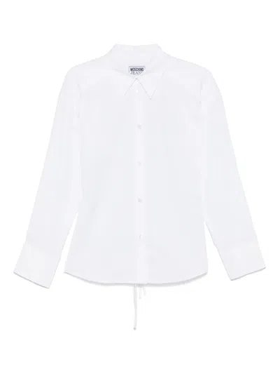 Moschino Jeans Open-back Shirt In White