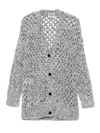 Moschino Open-knit Cardigan In Grey