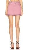 Moschino Jeans High-rise Denim Miniskirt In 混粉色