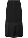 Moschino Panelled Tailored Midi Skirt In Black