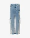 Moschino Jeans Pants In Bicolor Denim In Blue Denim