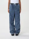 Moschino Wide Leg Cotton Jeans For Women In Blau