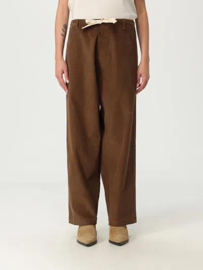MOSCHINO PANTS MOSCHINO JEANS WOMAN COLOR BROWN,H18571032