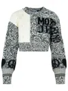 Moschino Cropped Sweater In Neutrals