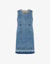 Moschino Mini Dress In Blue Denim