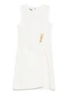 Moschino Jeans Peg-patch Midi Dress In White