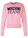 Moschino Jeans Pink Cotton Sweater In Pink