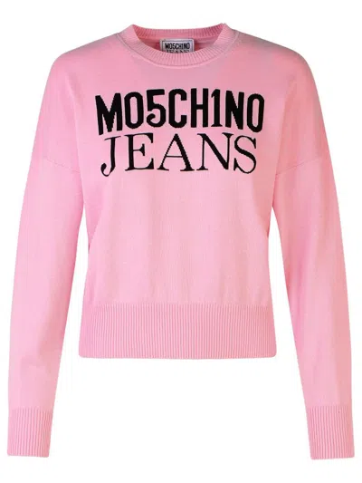 Moschino Jeans Pink Cotton Sweater