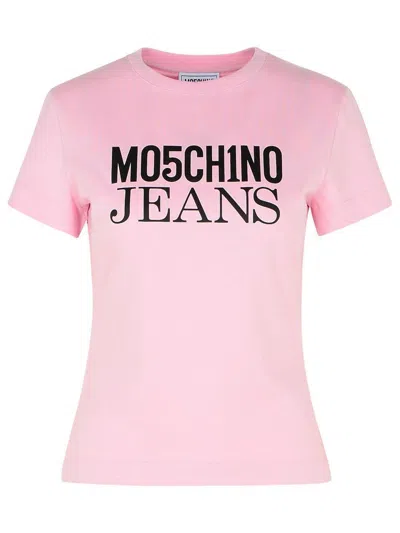 Moschino Jeans Pink Cotton T-shirt