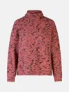 Moschino Textured Knit Turtleneck Shirt In Pink