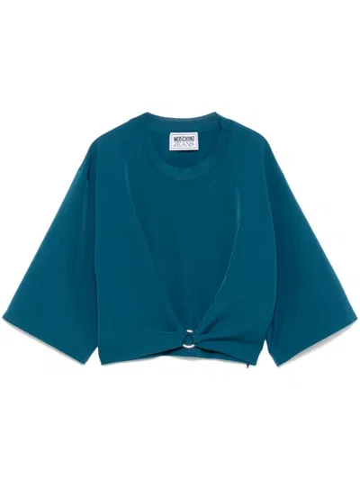 Moschino Jeans Polyester Top In Blue