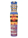 Moschino Printed Tulle Dress In Multi