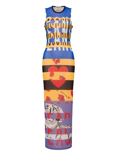 MOSCHINO PRINTED MAXI DRESS