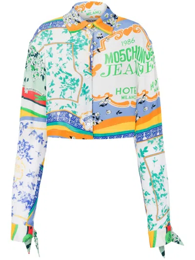 Moschino Jeans Printed Shirt In White