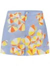 Moschino Cropped Shirt Beach Umbrellas In Blue