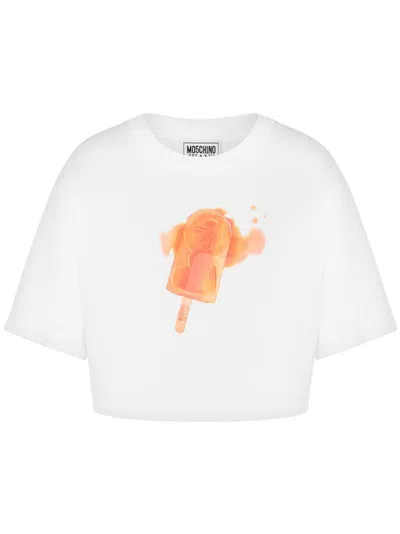 Moschino Jeans Printed T-shirt In White