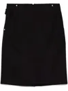 Moschino Rear-slit Mini Skirt In Black