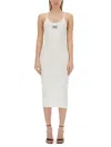 Moschino Jeans Ribbed Dress In White
