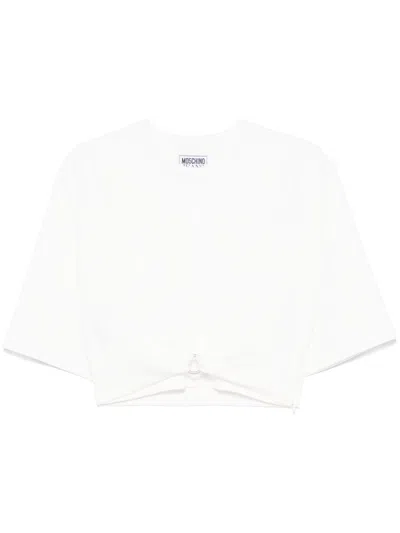 Moschino Jeans Ring-detail T-shirt In White
