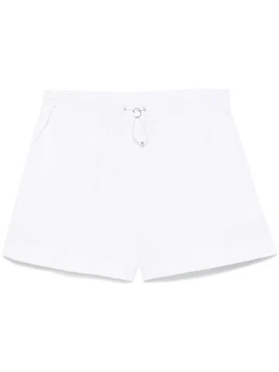 Moschino Shorts Mit Gummiertem Logo In Weiss