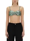 Moschino Sequined Top In Baby Blue