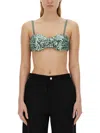 Moschino Sequined Top In Baby Blue