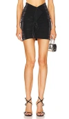 Moschino Asymmetric Ruched Miniskirt In Black
