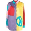 Moschino Printed Shirt In Pink/yellow