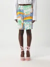 Shop Moschino Jeans Short  Woman Color Multicolor