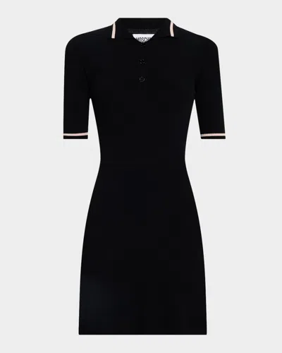 Moschino Short-sleeve Mini Polo Dress In Black