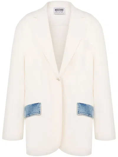Moschino Single-breasted Blazer In ニュートラル