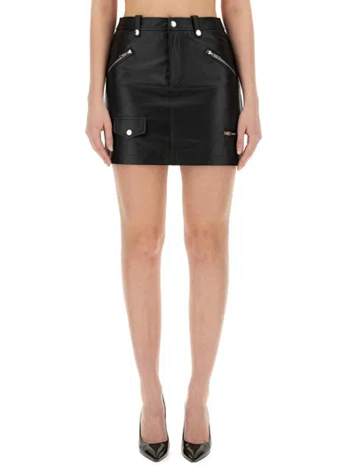 Moschino Jeans Skinny Fit Midi Skirt In Black