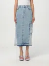 Moschino Jeans Long Skirt In Denim In Denim