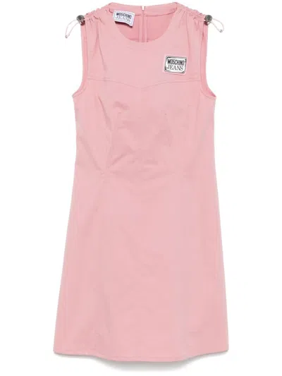 Moschino Jeans Sleeveless Mini Dress In Pink