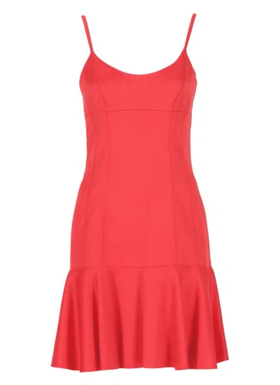 Moschino Jeans Sleeveless Mini Dress In Red