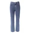 MOSCHINO MOSCHINO JEANS STRAIGHT LEG WASHED DENIM JEANS