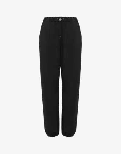 Moschino Jeans Elasticated-ankles Track Pants In Black