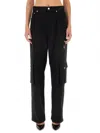 Moschino Utility Cargo Pants Button Detailing In Black