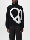 Moschino Wool And Cashmere Blend Sweater With Peace & Love In Black