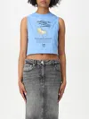 Shop Moschino Jeans T-shirt  Woman Color Blue In Blau