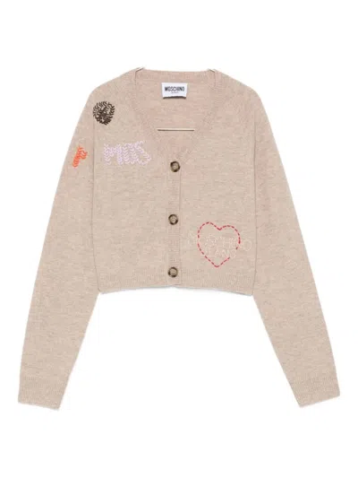 Moschino Jeans Sweater Wool In Brown