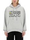 Moschino Jeans Sweatshirt With Logo In Grey