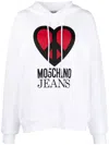 Moschino Graphic Print Cotton Sweatshirt In 4001 Fantasia Bianco