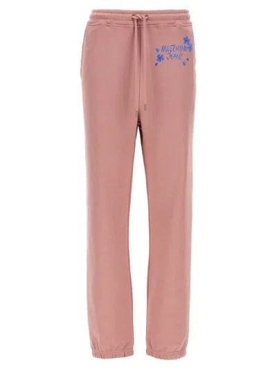 Moschino Jeans Logo-print Track Pants In Pink