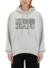 Moschino Jeans Sweatshirt With Logo In Grey