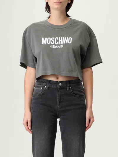 MOSCHINO JEANS T-SHIRT MOSCHINO JEANS WOMAN COLOR GREY,H18574020