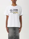 Moschino Jeans Logo Printed Crewneck T In White