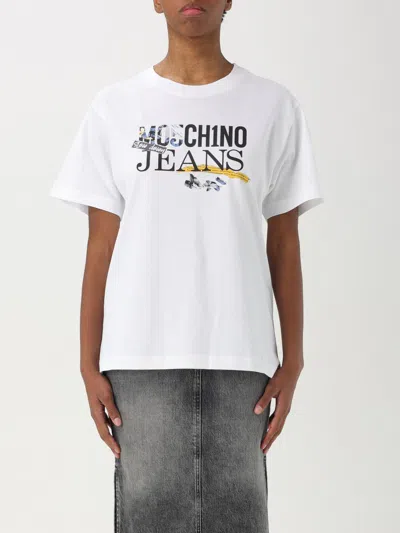 MOSCHINO JEANS T-SHIRT MOSCHINO JEANS WOMAN COLOR WHITE,423480001