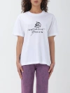 Moschino Jeans Woman T-shirt White Size L Cotton In White