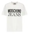 Moschino Jeans Jacquard-logo Knitted Mini Dress In White